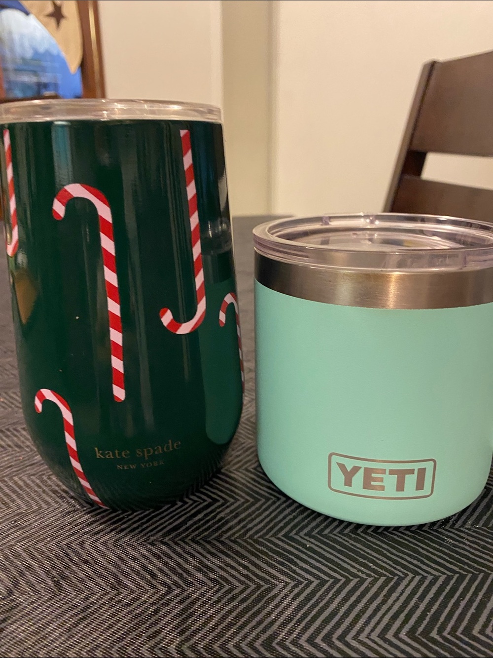 Yeti Seafoam Green Stainless Steel Tumbler + Kate Spade wine tumbler! 2/$45